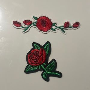 Rose iron on patches